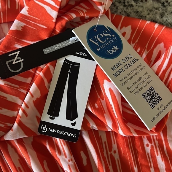 NWT new directions Palazzo wide leg boho Pull on Pants Size XL - Picture 6 of 9